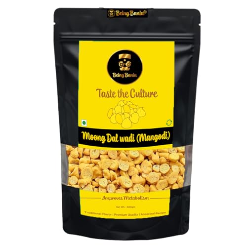 Image of Being Bania Homemade Rajasthani Mangodi / Mungori Wadi / Badi, 500 Gms | Hand made | Made with Moong Daal | Rich in Protein | Premium Ingredients | No Added Preservatives | Ready to Cook |