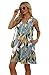 WIHOLL Spring Hawaiian Dresses for Women 2025 Flowy V Neck Sleeveless Dress Sundresses with Pockets Floral Frond XL