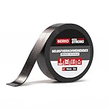 ERKO Selbstverschweißendes Isolierband Universal 5m x 19mm x 0.76mm Schwarz, Reparatur Klebeband für Rohre, Kabel, Werkzeug, Dichtungen Sanitär, elastisches Isolierband aus Gummi