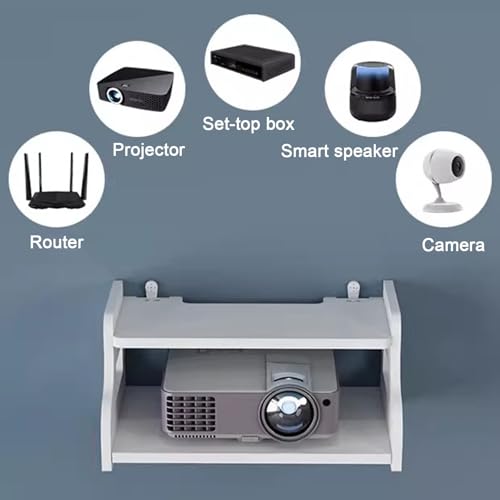 Boîte de rangement pour routeur Wi-Fi cachant câbles et box TV