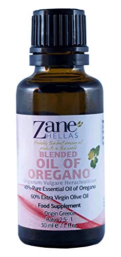 Zane Hellas 40% d'huile d'origan. Huile Essentielle Grecque Pure d'Origan .86% Min Carvacrol. 52 mg de carvacrol par portion. Probablement la meilleure huile d'origan au monde. 1 fl. oz - 30ml