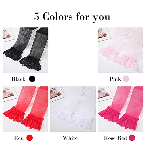 Women's Lace Top Thigh High Stocking with Stay Up Silicone…3