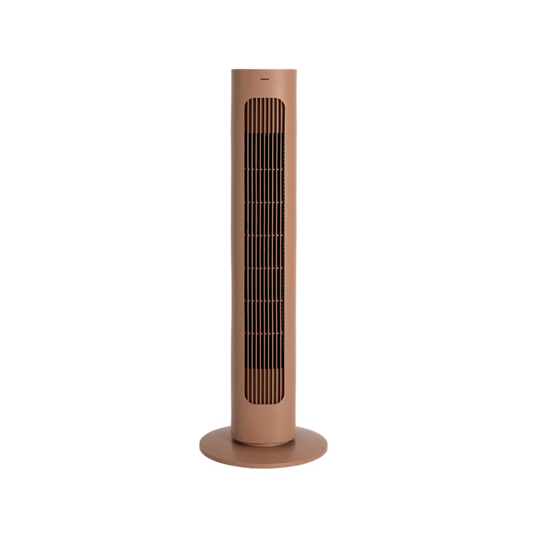 CREATE / AIR TOWER/Ventilador de torre oscilante moca/Programable, oscilación 70°, silencioso, diseño compacto, Ø 26 x 76,4 cm, 4 velocidades, 3 modos de funcionamiento, 50W