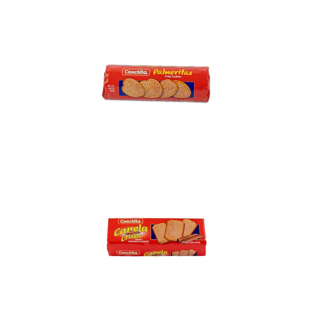 Conchita Palmeritas Cookies 7 oz y Canela Crisps 8.28 oz Bundle