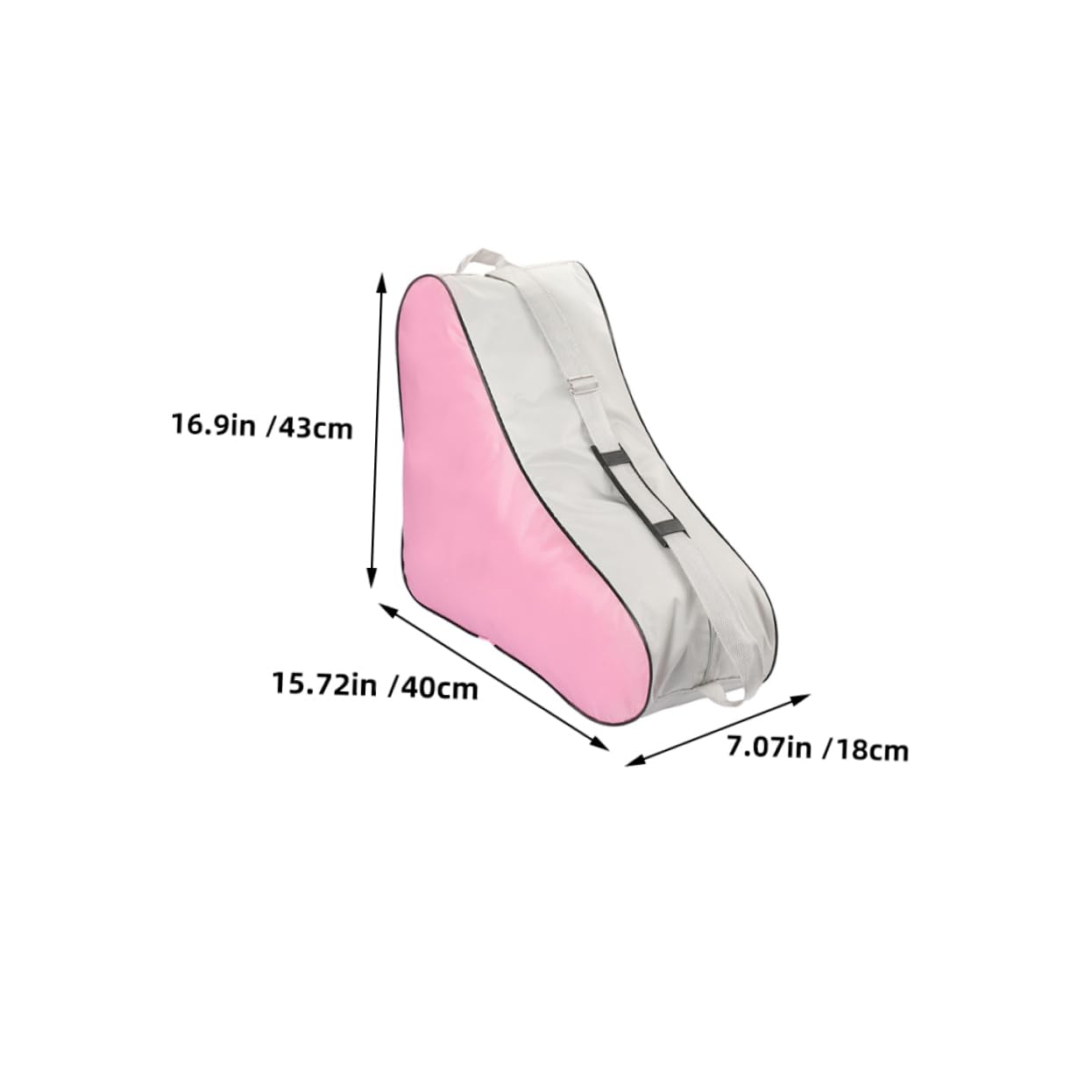BESPORTBLE Borsa Pattini Triangolare 2 Pezzi in Stoffa per Bambine | Tracolla Integrata, Formato Leggero e Portatile, Adatta a Roller Skates e Figure Skating