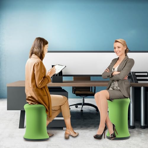 Image of ADHD Wobble Stool, Yoga Ball Chair, Ergonomic Active Sitting Stool for Adults,Kids, Improves Focus, Posture Balance Adjustable Height, Non-Slip Base for Home, School, Exercise, Yoga (Green)