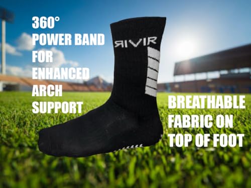 Athletic Crew Grip Socks, Non-Slip Technology, Sports and Workout Performance Socks4