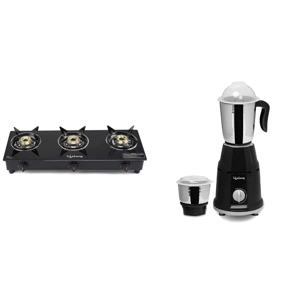 Lifelong Auto Ignition, High Efficiency 3 Burner Gas Stove with