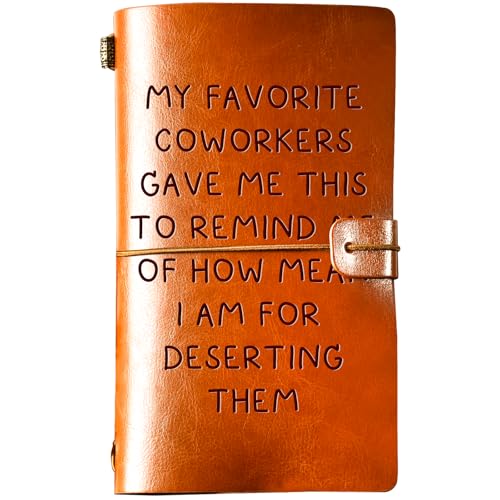 Farewell Gifts for Coworker Leaving Gift for Women, Men, Funny Farewell Leather Journal, Going Away, Goodbye Gifts for Coworkers, New Job Gift
