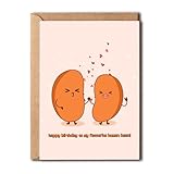 NTVShop Funny Birthday Card - Punny Greeting Card - Happy Birthday To My Favorite Human Bean - Bean Birthday Card For Him Or Her