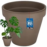 KOTARBAU® Maceta con Terracota con Borde 31 cm para Interiores y Exteriores, Beige