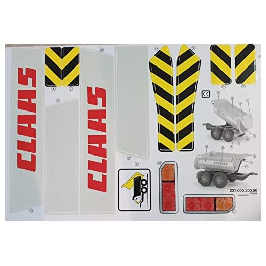 Rolly Toys Aufkleber für Halfpipe Trailer CLAAS