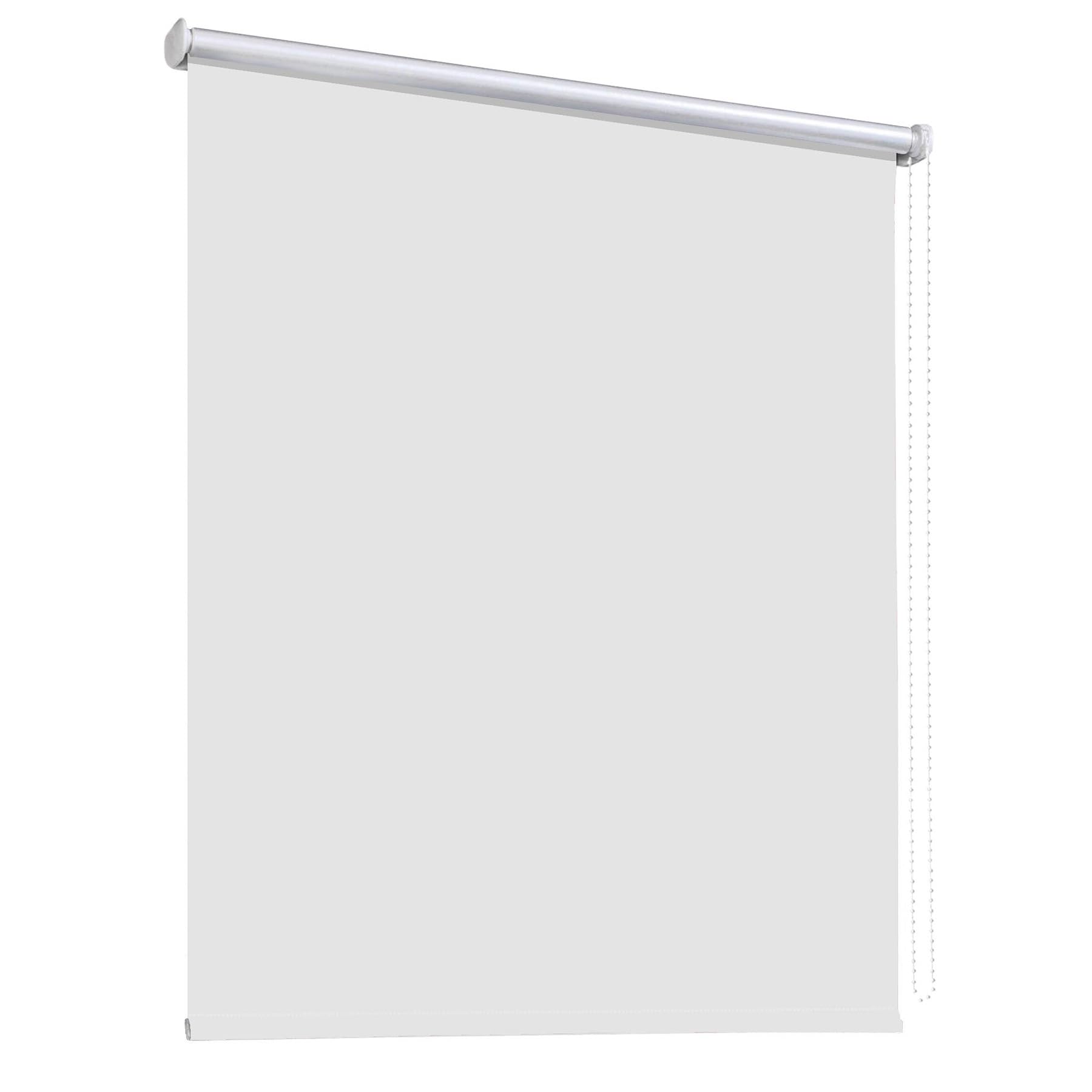 Tenda a Rullo Termica Isolante e Oscurante 45 x 105 cm Protezione Solare in Tessuto Veneziana a Rullo Montaggio Facile e Veloce per Camera da Letto, Bianco