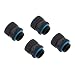 XSPC G1/4" Male to Female Rotary Fitting, Matte Black, 4-pack