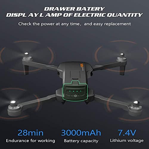 HYK Drohne – Zweiachsen-Mechanischer selbststabilisierender Gimbal bürstenloser GPS-Antennen-Drohne 4k HD Fernbedienung… – Bild 3