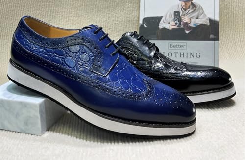 Santimon Men's Oxfords Formal Dress Shoes – Wingtip Brogue Leather Lace-Up Luxury Derby for Business Casual, Wedding, Office3