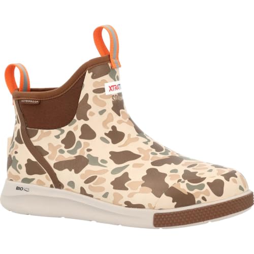 Image of XTRATUF 6 inch Men's Ankle Deck Boot Sport - 30% Lighter, 100% Waterproof Rubber Fishing Footwear - Non-Marking, Slip-Resistant Outsole - Moisture-Wicking Liner