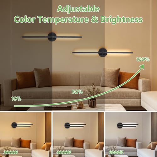 Kimjo 6600mAh Rechargeable Wall Lights, Dimmable Wall Lamp Wireless, 300° Rotation Modern Wall Sconces with Timer Function, USB Wall Mounted Bedside Lights with Remote Control, 2 Packs - Image 5