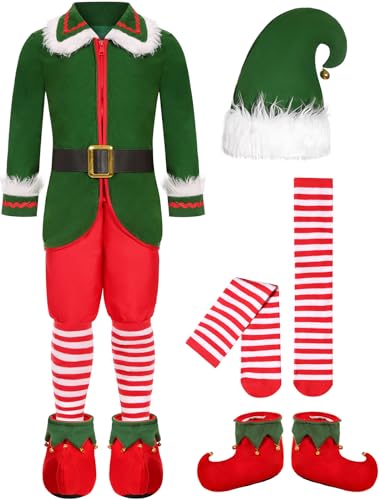 Costumerry Elf Costume for Boys Kids Christmas Elf Outfit (9-11 Years)