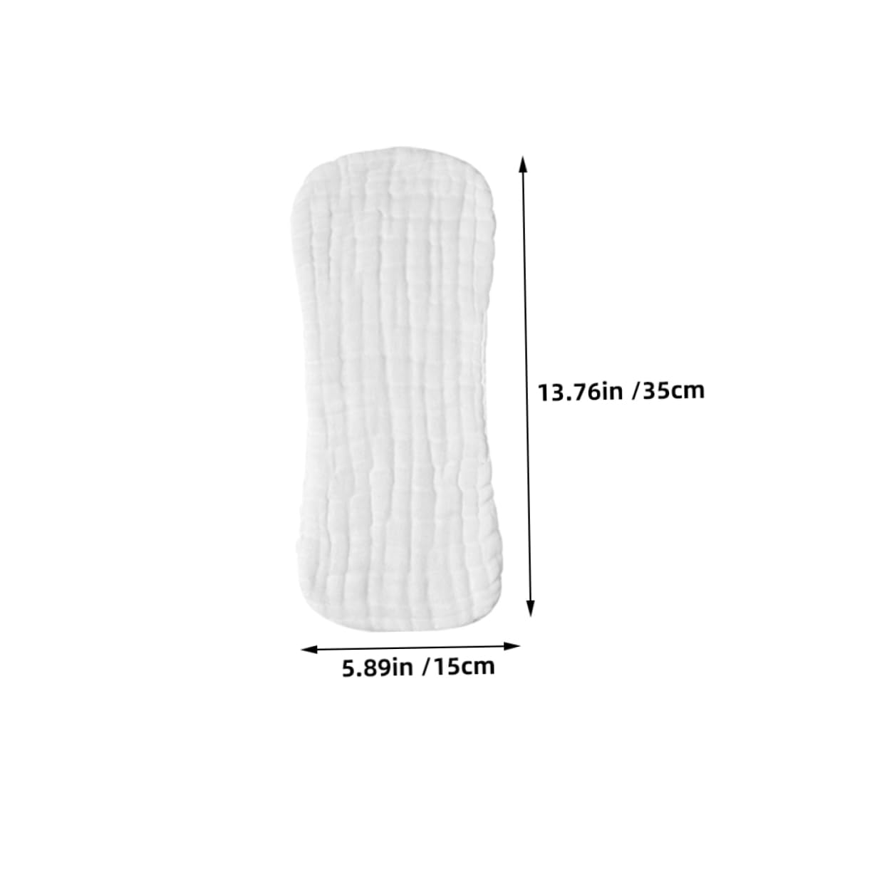 BEBEMOKO 5pcs Baby Newborn Reusable Muslin Diapers Washcloths Dog Diaper White Burp Cloths Cotton Liners for 0-3 Months