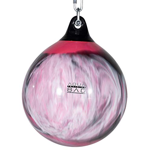 Aqua Training 190 lb. Punching Bag 21 Water Filled Teardrop Shape for Boxers of All Skill Levels Vinyl Construction Ceiling Mount or Stand Compatible UV Resistant Power Punch Pink 2020136400