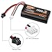 Crazepony 7.4V Li-ion Rechargeable Battery 2S 1300mAh Li-ion Battery with SM3P Plug and Charger Cable Replacment for RC Vehicle Stunt Toy Car Watch Off-Road Truck Clamping Car - 2 Pack