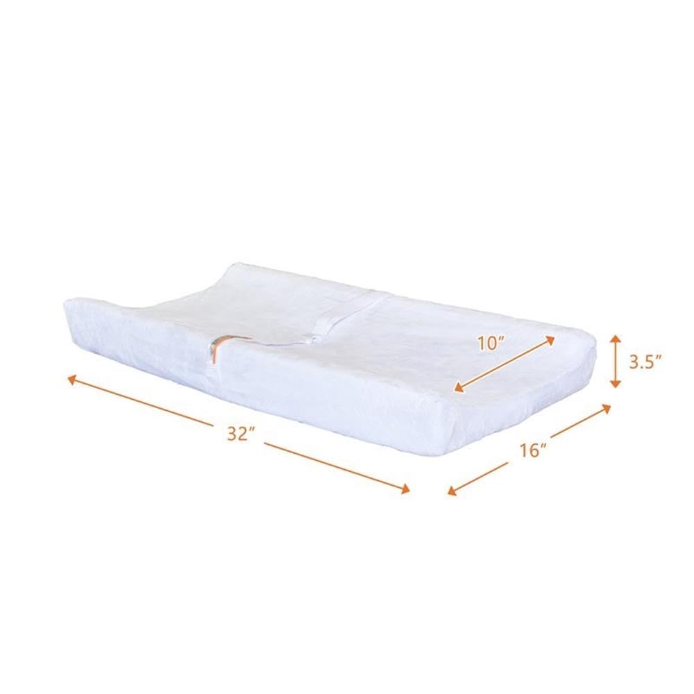 Pemberly Row Polyester Contoured Changing Pad with Cover in White