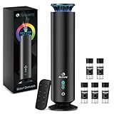 Waterless Scent Diffuser Kit, Scent Diffuser with 7 Lights and Breathing Lights Modes, Max coverage 2000 sq.ft.Home, Offices, Hotels and Spas Aromatherapy Diffuser Included 5 Scent Oils Remote Control