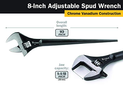 Titan 209 8-Inch Adjustable Construction Spud Wrench #TOP1