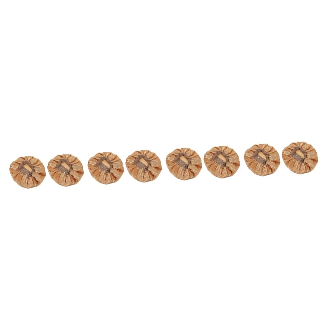 FOMIYES 8stücke Goldene Polyester Duschhaube Elastisch Für Zuhause Und Spa Pflegehaube Für Haarölbehandlungen Weich Für Damen Geeignet