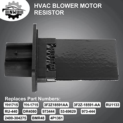 Hvac Fan Blower Motor Resistor Compatible With Ford F150 F250 F350 Super Duty, Escape, Expedtion, Mustang - Mercury Mariner, Montego - Lincoln Mark Lt, Replaces Yh-1715, 3F2Z-18591-Aa, Ru1133, Ru440 #TOP5