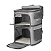 DPZTSYD Cat Bag Simple Double Layer Foldable Breathable Portable Cat Bag Dog Bag Backpack Travel Bag Multifunctional Cat Bag Cat Carrier(Blue)