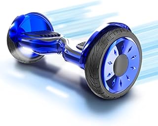 Hoverboard for Adults for Kids Teens by Xeno, All Terrain Off-Road Hover Board with Bluetooth Speaker LED Lights 10