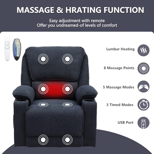 Sillón eléctrico reclinable con levantador y amplio asiento miniatura 3