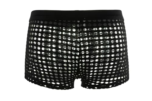 Image of PANTEASY Men's Solid Low Rise Comfortable Cotton Blend See Through Trunk Boxer Underwear, Underpants