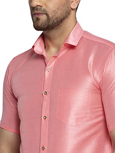 Image of SAIFOO Men's Classic Silk Ethnic Shirt.