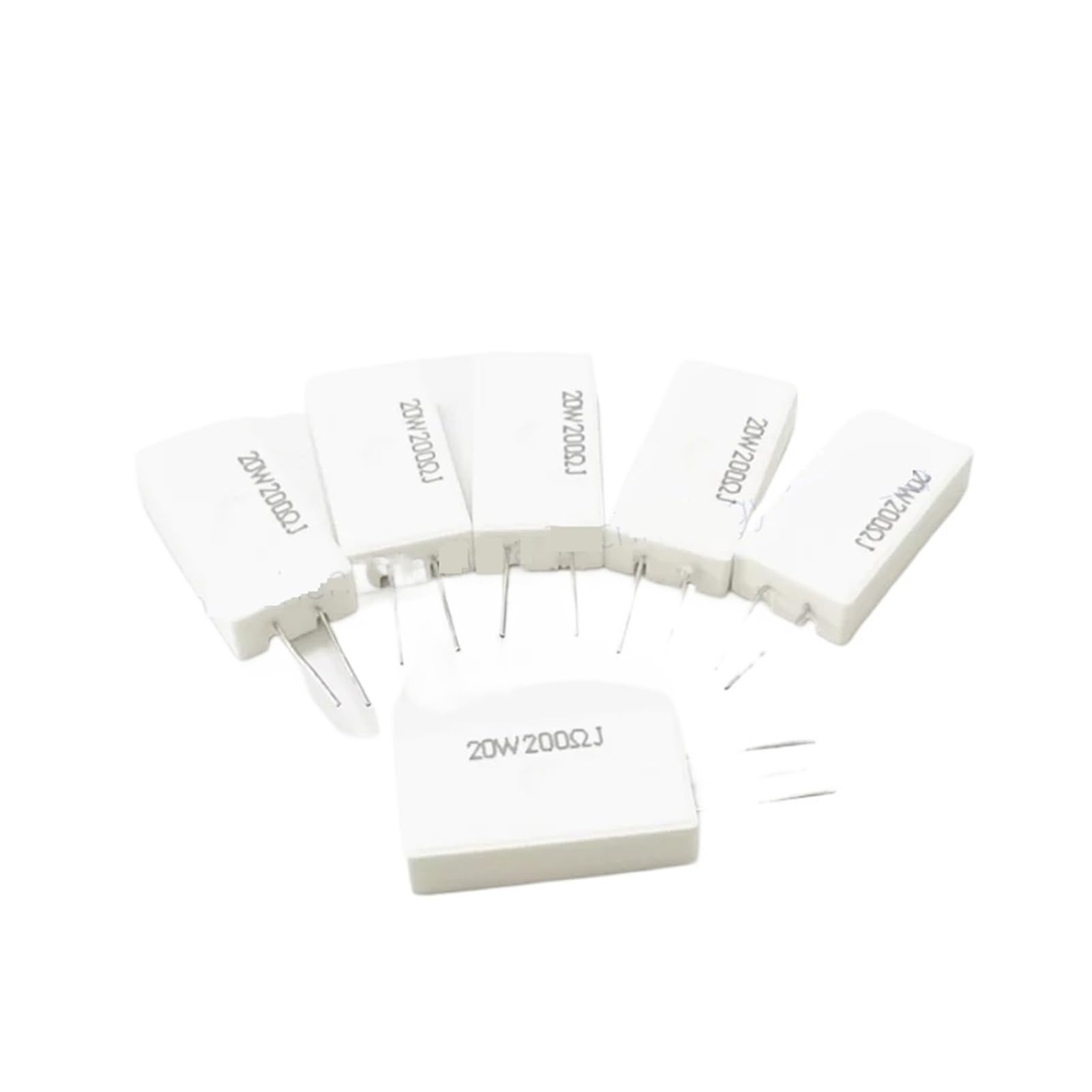 GUTUYEHKEA Cement Resistors 5pcs 20W Vertical RX27-5 0.1R To 100K Power Resistor For Circuit Protection(12K)