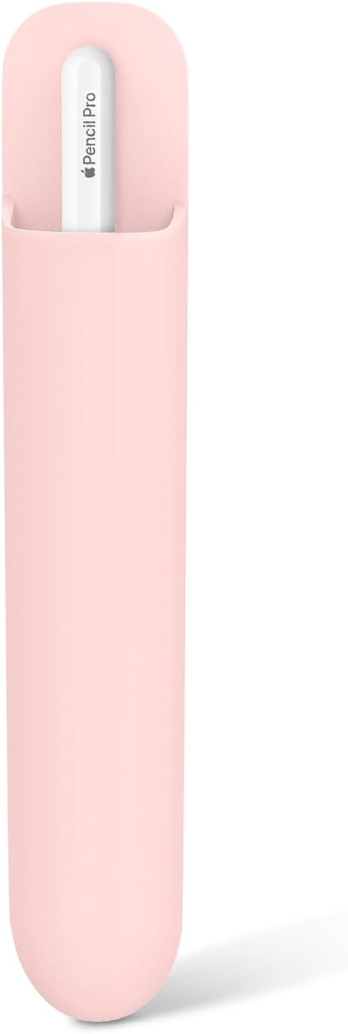 MoKo Adhesive Silicone Pencil Case Holder Fit Apple Pencil, Rose Gold