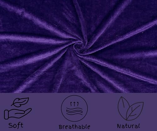 Image of RD TREND Presents Velvet 250 GSM Pillow Cover Set of 2 with Zipper,Size -18 inch x 28 inch Inches (45x71 Cm) (Purple)