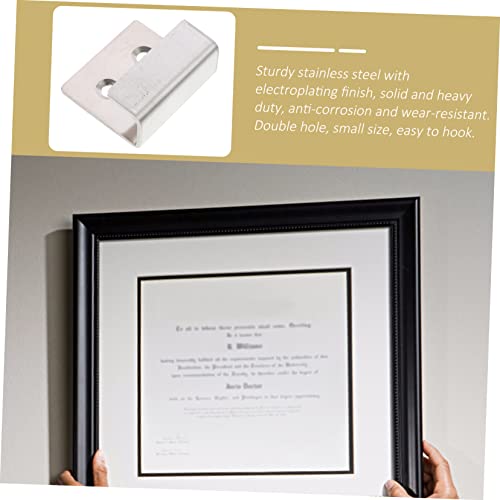 Image of ORFOFE 8pcs Picture Frame Hanging Hardware Double Hole Hangers Hanger Screws for Wall Decor