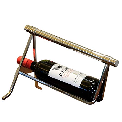 Soporte para Botellas de Vino Metalico de Hierro Forjado Plata