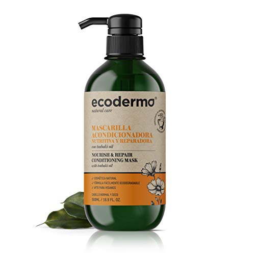Ecoderma Nourish & Repair Conditioning Mask 500ml - Restructures Hair, Repairing Damages And Protecting Them Against Breakage