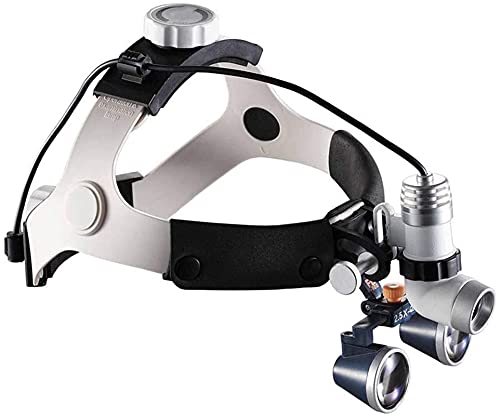Kopfbandlupe, Digitale Handlupe Mit 12000 Lux Beleuchtung, 3 W Licht, 2,5-Facher Und 3,5-Facher Vergrößerung, Optischem Glas Für Diverse Anwendungen