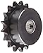 Browning H4017X3/4 Finished Bore Roller Chain Sprocket, Single Strand, Steel, Hardened Teeth, 17 Teeth