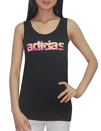 Adidas Womens Athletic Yoga / Running Workout Tank Top / Sleeveless Shirt L Black