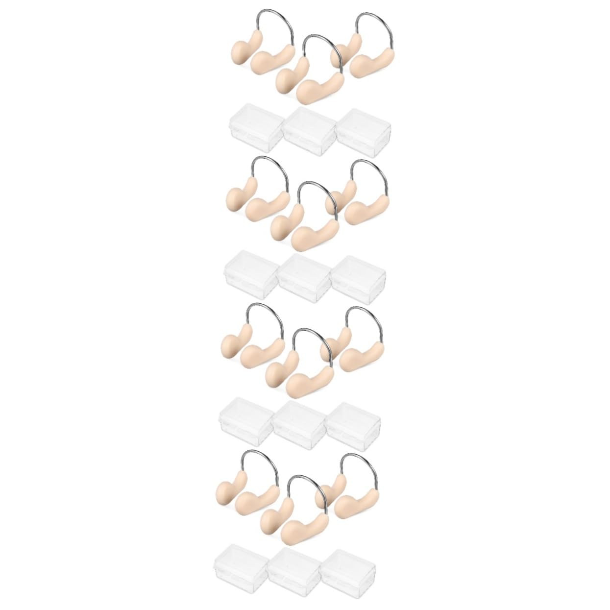 GOOHOCHY 4sets Diving Nose Protector Swimming Nose Clip for Kids Adults Silicone Plugs Pack 3pcs*4