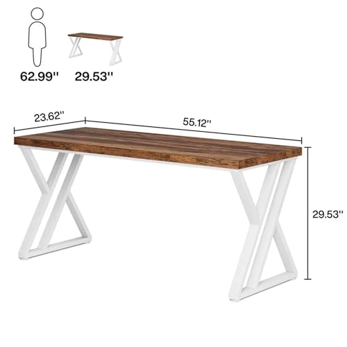 Image of Klaxon Engineered Wood Iron Study Table with Drawer, Multi-Usage Laptop Desk & Home Office (Printo-FD, DIY Installation) (White & FD, Zeno)