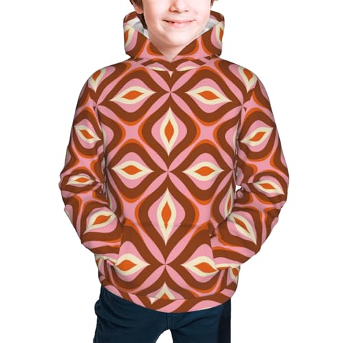 70s Retro Style Kid Hoodies Boys Sweatshirts Girls Pullover with Pocket3