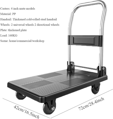 Carrito plegable de mano para carga pesada 150 kg miniatura 2