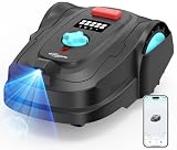 YARDCARE M800Plus Mähroboter ohne Begrenzungskabel,GPS Positionierung+3D Vision Rasenmäher Roboter ohne Kabel,800 m²,U-förmiger Mähmodus, App,150 Hinderniserkennungen, Petrolschwarz